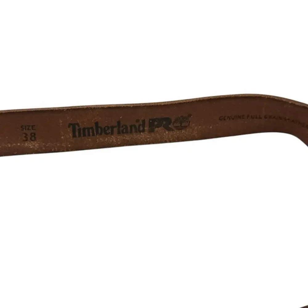 Timberland PRO No-Scratch Leather Mechanic Belt 38 Full Grain Brown Workwear
